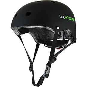 Kids Adjustable Sports Helmet - Multi-Sport Adjustable Helmet with 11-Vent System, Comfort Padding, Impact-Resistant, Washable Pads, Adjustable Dial & Strap, Fits 3-8 Yrs - Black