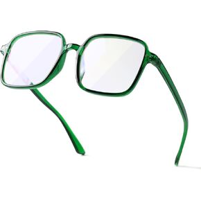 Square Blue Light Blocking Glasses for Women Men Oversized Lightweight Frame Filter Nerd Eyeglasses Mia