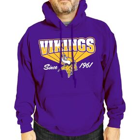 Team Fan Apparel NFL Adult Unisex Vintage Block Ultra Soft Fleece Hooded Sweatshirt, Officially Licensed Football Performance