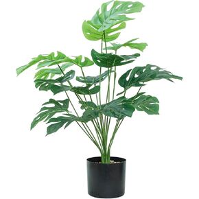 2.3 Ft Fake Plants Large Artificial Floor Faux Plants Indoor Tall for Home Office Living Room Decor,Plastic Seedling Pot