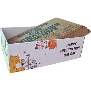 Cat Scratch Pad 5 in 1, Cardboard Cat Scratcher, Cat Scratcher Cardboard, Scratching Pads for Indoor Cats, Cat Scratching Post Reversible Cat Scratching Board (5 Pack)