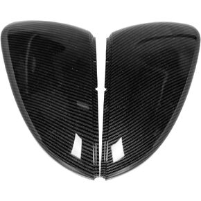 Side Mirror Cover, 2pcs ABS Carbon Fiber Driver and Passenger Side Rearview Wing Mirror Cover Replacement for Most Automotive