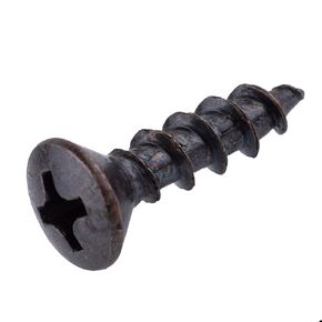 #7 x 5/8" Antique Brass Coarse Thread Oval Head Phillips Drive Wood Screws | Pack of 25 | Self Tapping Screws for Wood Antique or Modern Furniture | C1060-758AB