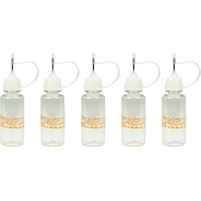Apex RC Products 15ml / .5oz Oil/Fluid Dropper Plastic Bottle W/Needle Tip - 5 Pack 2101