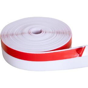 moonoom Adhesive Door Draft Stopper Seal Strip, 3" x 29.5 Ft Silicone Weather Stripping Tape, Waterproof Under Door Insulation Sealing Strip for House Doors Window Shower Glass Gaps