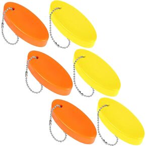 Boao Foam Floating Keychain Oval Float Key Ring Key Float Foam Keychain for Boating, Fishing, Sailing and Outdoor Sports