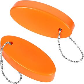 Boao Foam Floating Keychain Oval Float Key Ring Key Float Foam Keychain for Boating, Fishing, Sailing and Outdoor Sports