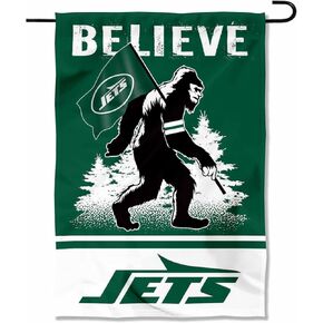 WinCraft New York Jets Bigfoot Sasquatch Believe Yard Garden Banner Flag