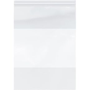 Plymor 13" x 18" (Pack of 100), 4 Mil with White-Block Heavy Duty Zipper Reclosable Plastic Bags