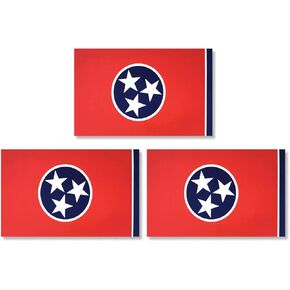 JBCD Tennessee Flag Magnet Decal - for Car SUV Truck, 3 Pack, 3x5 Inches