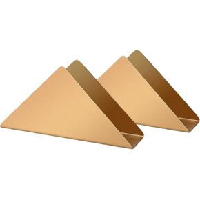 Golden Stainless Steel Napkin Holder for Table,Metal Standing Tissue Dispenser Organizer for Kitchen Dining Table,Cocktail Picnic Bar Napkins Holder,Upright Metal Napkin Dispenser.2 Pieces