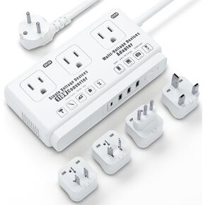 220v to 110v Voltage Converter Adapter: International Universal US to Europe Travel Power Plug Transformer - 2000W Electric Hair Dryer Step Down Outlet for US European UK EU Italy