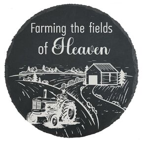 Farmer Memorial Stone Farmer Memorial Plaque Farming in Heaven Sympathy Stepping Stone for Loss of Loved One in Loving Memory TNA20