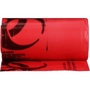 McKesson Biohazard Bags, Red, Hazardous Infectious Waste Bag, Medical Hospital Grade, 10 to 15 gal, 250 Count