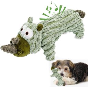 Dog Toys for Large Dogs，Plush Animal Dog Toys with Soft Fabric for Small, Medium, and Large Dogs - Interactive Tug of War Dog Toys with Crinkle Paper (Crocodile)