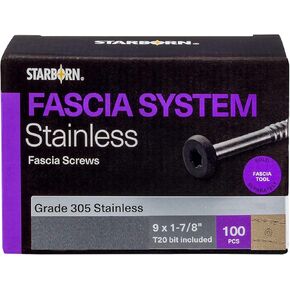 Deckfast Fascia Screws #65 Rosy Brown 9 x 1-7/8" Stainless Steel Fascia Screws - 100 pieces