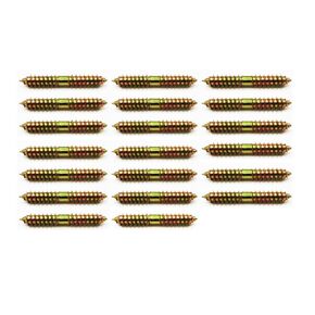 25PCS Galvanized Double Head Pointed Tail Furniture Self Tapping Screws M8X70MM with Two Tinned Bolts
