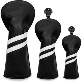 Montela Golf Club Cover Driver Cover Fariway Wood Headcover Hybrid Cover 3 Wood Headcover Golf Head Cover Golf Headcover for Most Brand