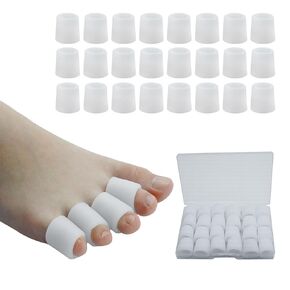 Silicone Toe Protector, 24 Pieces Of Open Gel Toe Cap, Corn Toe Tube, Small Toe Protective Pad, Pain Relieving Toe Wrapping, Toe Protection And Relieving Corn,Callus, Blisters, Friction And Pain.