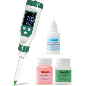 pH Meter for Food, Digital Food pH Meter with High Accuracy pH Probe, Food pH Tester for Sourdough and Bread Canning, Meat, Cheese, Solid Samples and Water, 0.01 Resolution in Kuwait