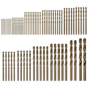 uxcell 74pcs Cobalt Drill Bit Set 12 Sizes 1mm-8mm Drilling Dia Twist Drills Round Shank Bits for Steel, Aluminum, Copper, Soft Alloy Steel, Wood, Plastic