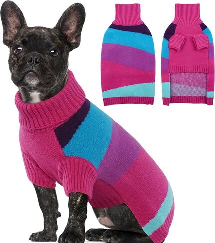 Dog Sweater, Dog Sweaters for Large Dogs, Turtleneck Fall Dog Christmas Sweater, Pullover Warm Dog Sweater, Thanksgiving Pet Sweatshirt Outfit Knitwear for Labrador, Golden Retriever XL in Kuwait