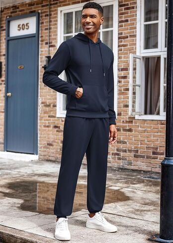 COOFANDY Men's Tracksuit 2 Piece Hoodie Athletic Sweatsuits Casual Jogging Suit Sets in Saudi Arabia