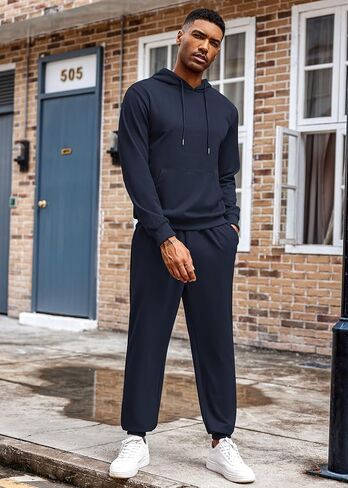 COOFANDY Men's Tracksuit 2 Piece Hoodie Athletic Sweatsuits Casual Jogging Suit Sets in Saudi Arabia