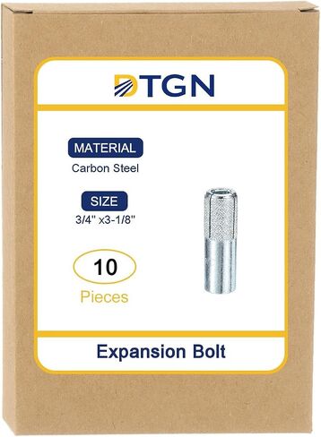 3/4" x 3-1/8" Drop-in Anchors - 2 Pack - Good for Dry Walls Hollow Bricks Plaster - Carbon Steel Sleeve Anchors Tool Expansion Anchors - Silver in Saudi Arabia