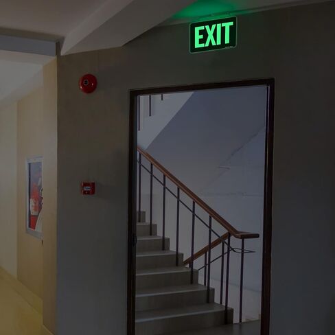 SmartSign "Exit" Sign | 7" x 10" Glow-in-The-Dark Aluminum in Saudi Arabia