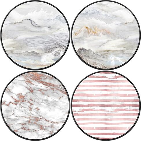 Cell Phone Stand Mount Grip Holder (4 Pack) - Marble Rose Gold Pink in Saudi Arabia