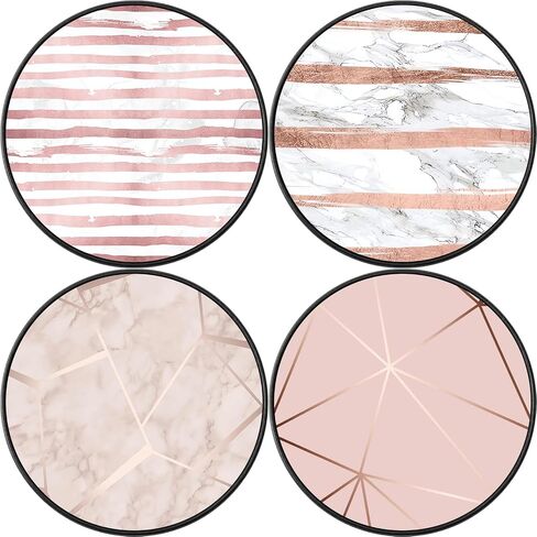 Cell Phone Stand Mount Grip Holder (4 Pack) - Marble Rose Gold Pink in Saudi Arabia