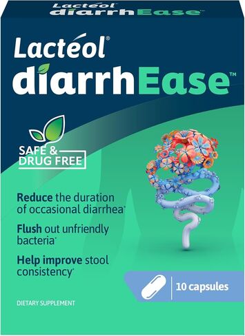 Lactéol DiarrhEase - سلالة ما بعد الحيوية آمنة وخالية من الأدوية وتم اختبارها سريريًا تساعد على تهدئة اضطرابات الجهاز الهضمي العرضية وتقصير مدة الإسهال العرضي، 10 قطع in Saudi Arabia