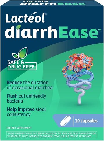 Lactéol DiarrhEase - سلالة ما بعد الحيوية آمنة وخالية من الأدوية وتم اختبارها سريريًا تساعد على تهدئة اضطرابات الجهاز الهضمي العرضية وتقصير مدة الإسهال العرضي، 10 قطع in Saudi Arabia