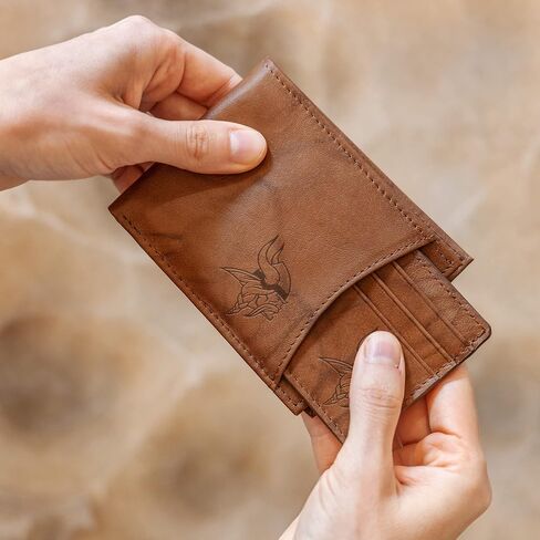 NFL Football Genuine Leather Slider Wallet - 2 Gifts in One in Saudi Arabia