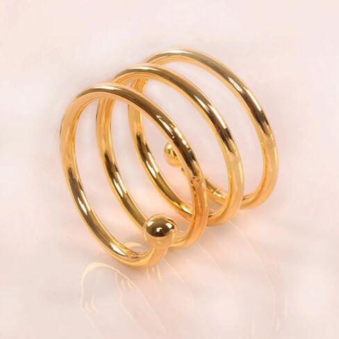 6Pcs Gold Napkin Rings Set - Leaf Napkin Rings for Wedding Decorations Napkins Rings Fiesta Dinner Napkins Gold Fall Napkin Rings - Metal Napkin Holders for Cloth Napkins Autumn Easter Napkin Rings in Saudi Arabia