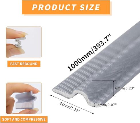 شريط إغلاق ذاتي اللصق للباب والنافذة بطول 32.8 قدم - سدادة مسودة رغوية، مجموعة عزل عازلة للصوت لسد فجوة الشتاء in Kuwait