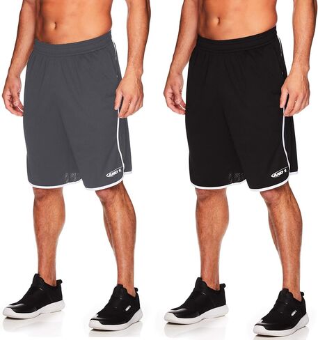 AND1 Men's Drop Needle Shorts, 2-Pack - Comfortable Athletic Performance Basketball Shorts in Saudi Arabia