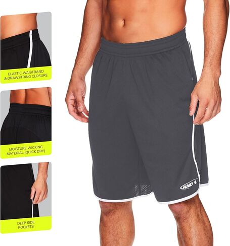 AND1 Men's Drop Needle Shorts, 2-Pack - Comfortable Athletic Performance Basketball Shorts in Saudi Arabia