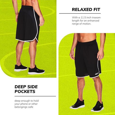 AND1 Men's Drop Needle Shorts, 2-Pack - Comfortable Athletic Performance Basketball Shorts in Saudi Arabia