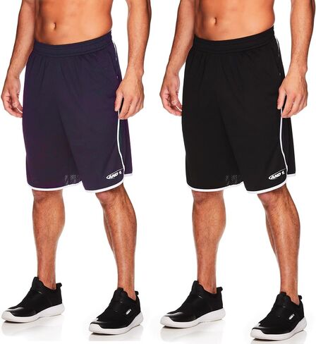 AND1 Men's Drop Needle Shorts, 2-Pack - Comfortable Athletic Performance Basketball Shorts in Saudi Arabia