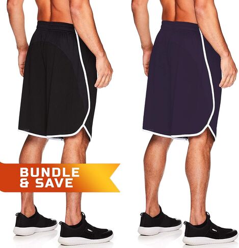 AND1 Men's Drop Needle Shorts, 2-Pack - Comfortable Athletic Performance Basketball Shorts in Saudi Arabia