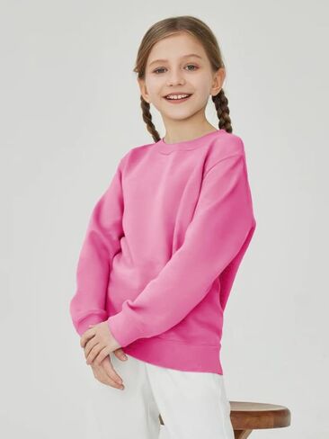 2-حزمة للجنسين الاطفال Crewneck البلوز طويلة الأكمام القطن البلوز للبنين والبنات (رفيعة) in Saudi Arabia
