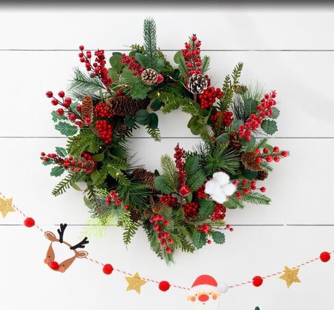 12 حزمة عيد الميلاد محاكاة فرع الصنوبر المخروط ندفة الثلج إبرة التوت الفاكهة الحمراء عطلة الديكور باقة الاصطناعي يختار أوراق هولي لترتيب الزهور إكليل الشتاء عطلة الموسم. in Kuwait