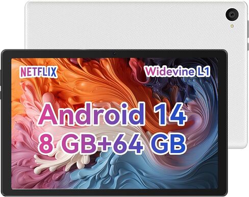 Android Tablet, 10.1 inch Tablets with 1280 * 800 IPS HD Touchscreen, Octa-Core Processor, 8GB RAM 128GB ROM, 1TB TF Card Expandable, 5G/2.4G WiFi, BT 5.0,Dual Camera, 2024 US Version in Saudi Arabia
