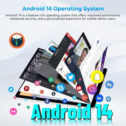 Android Tablet, 10.1 inch Tablets with 1280 * 800 IPS HD Touchscreen, Octa-Core Processor, 8GB RAM 128GB ROM, 1TB TF Card Expandable, 5G/2.4G WiFi, BT 5.0,Dual Camera, 2024 US Version in Saudi Arabia
