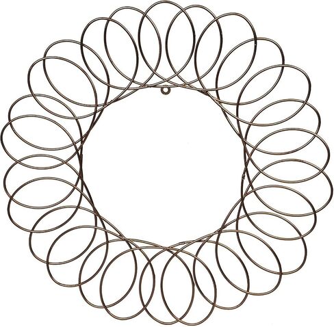 Red Co. Silver Metal Wreath - Wall Mount Christmas Card Holder - 17" Dia in Saudi Arabia