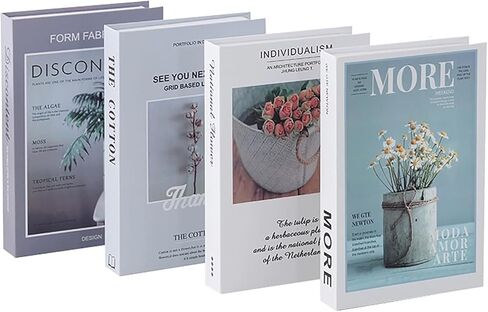 4 قطع كتب مزيفة للديكور ودعائم التصوير الفوتوغرافي، كتب زخرفية فاخرة وحديثة مزيفة لأرفف ديكور المنزل، ديكور أنيق لطاولة القهوة، كتب مكدسة للديكور in Kuwait