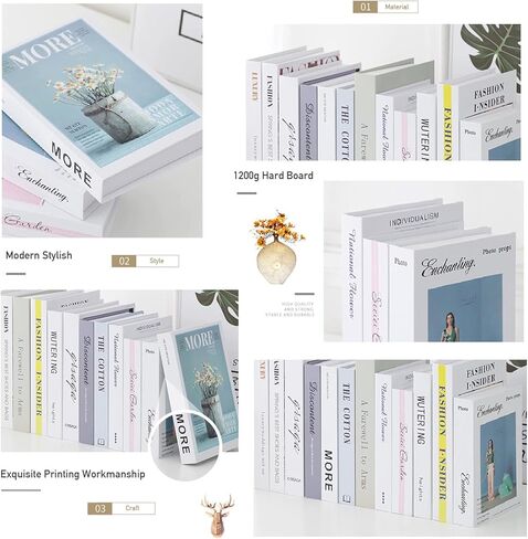 4 قطع كتب مزيفة للديكور ودعائم التصوير الفوتوغرافي، كتب زخرفية فاخرة وحديثة مزيفة لأرفف ديكور المنزل، ديكور أنيق لطاولة القهوة، كتب مكدسة للديكور in Kuwait