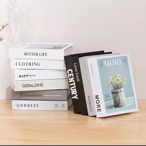 4 قطع كتب مزيفة للديكور ودعائم التصوير الفوتوغرافي، كتب زخرفية فاخرة وحديثة مزيفة لأرفف ديكور المنزل، ديكور أنيق لطاولة القهوة، كتب مكدسة للديكور in Kuwait